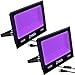 ZHMA 100W UV LED Black Light,IP66 Waterproof UV Light,for Indoor and Outdoor Blacklight Party,Stage Lighting,Aquarium,Neon Glow,Fluorescent Effect, Glow in The Dark Curing.(2 Pack)