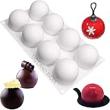 UG LAND INDIA 8 Cavities Truffles Chocolate Globe Sphere Silicone Mold Baking Mold for Making Chocolate, Cake, Jelly, Dome Mousse Mold