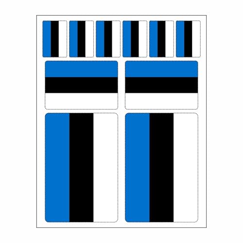 10 Stück Flaggen Aufkleber Estland Set | Sticker Estonia
