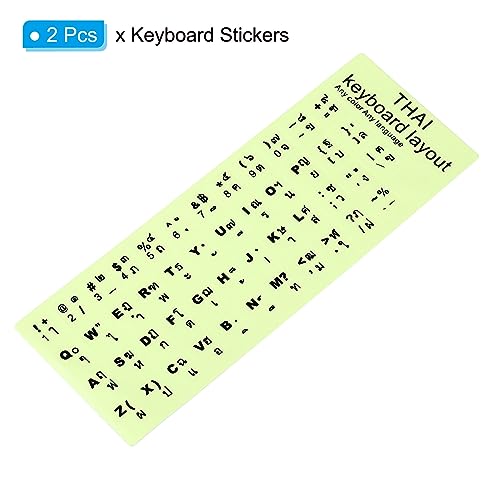 Calcomanías luminosas para teclado universal, 2 unidades miniatura 3