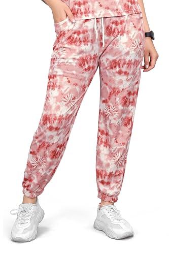 Image of Women's Printed Polyester Tracksuit Set, Lightweight Stretchable Tracksuit Suit and Gym Outfit with Side Pockets