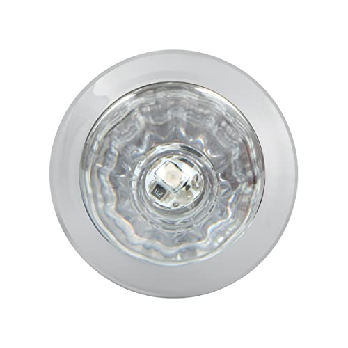 Mini luz LED Grand General 75444 blanca de una pulgada con bisel cromado para remolque 4