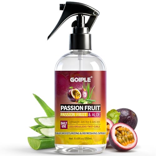 Loc Moisturizing Spray for Dull, Dry Locs - Daily Passion Fruit Hair and Scalp Moisturizer for...