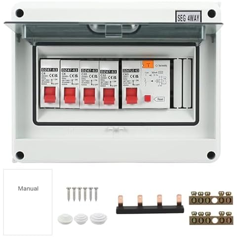 Jadeshay 4 Way Consumer Unit with RCD Cover