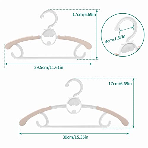 Cintres bébé extensibles Spesh en lot de 20 pour dressing enfant évolutif rose