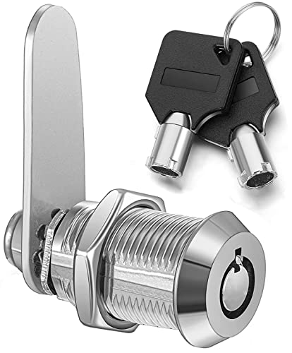 Litensh 25mm serrure à came tubulaire à filetage, serrure à cylindre verrou de serrures pour barillet boîte aux lettres pour porte tiroir placard meuble,...