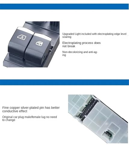 Bouton lève-vitre bloqué ? Commande de remplacement pour fenêtre électrique - 3