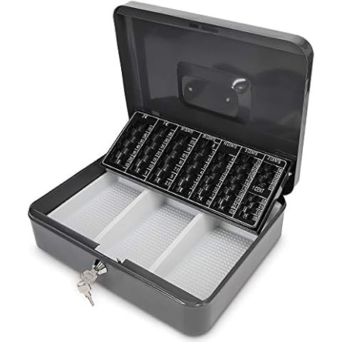 Caja Fuerte Navaris para Dinero con Cerradura y Compartimento Interior Cover