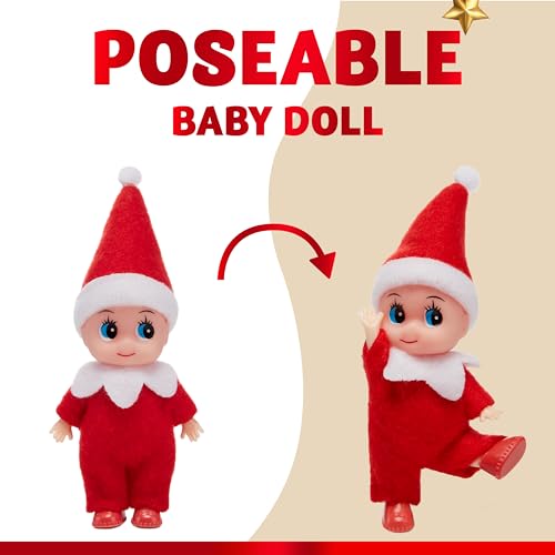 Conjunto de 3 Muñecos Elfo Tiny Navidad miniatura 4