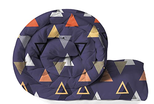 Image of HOMEKART 220 GSM Microfiber 4-Piece Comforter Bedding Set for Double Bed | King Size AC Comforter with Flat Bedsheet (90x100 Inch) & 2 Pillow Covers | Soft, Lightweight & All-Season | Purple