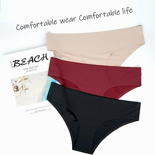 Image of OJCNBV Seamless Underwear for Women No Show Panties Invisibles Briefs Soft Stretch Bikini Underwears 6 Pack