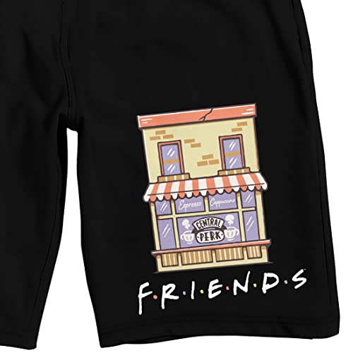 Friends TV Series Central Perk Men's Black Graphic Sleep Shorts2