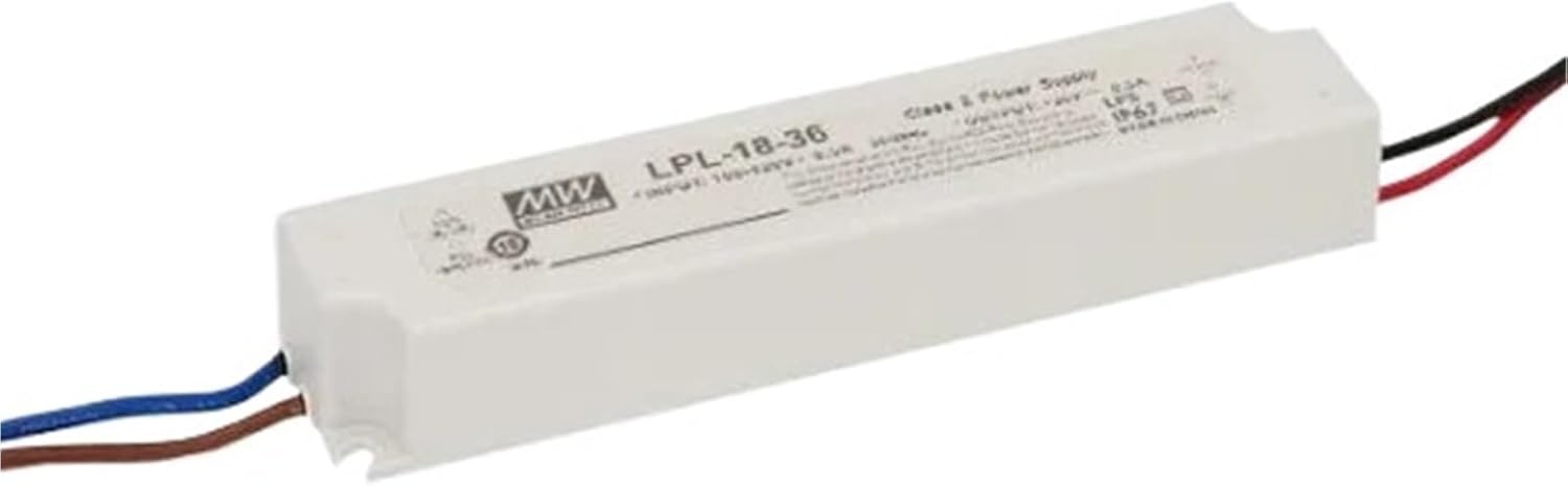 1PCS LPL-18 Series DC12V 24V 36V 18W 18W Single Output Switching Power Supply IP67 Outdoor LED Lighting Power(LPL-18-24)