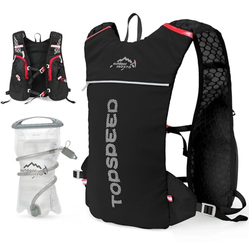 Image of INOXTO Hydration Vest Backpack, Lightweight Running Water Vest With 1.5L Bladder Bag for Hiking, Trail Running, Cycling, Marathon - Daypack for Women Men