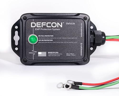 Faraday Defense DEFCON Vehicle - EMP Protection 12 Volt DC for Auto and Truck, Protection for Lightning, CME, Solar Flare, and Surge Protection