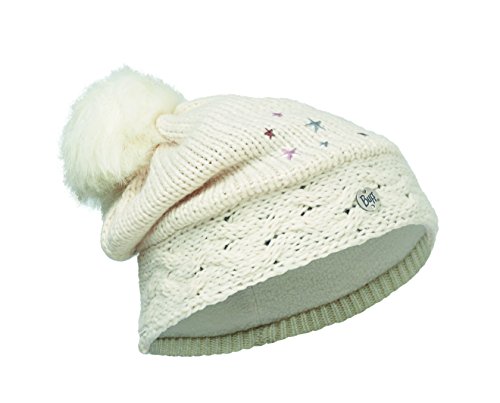 Buff Knitted, Gorro de punto para niñas, Marfil (Darsy Starwhite/Cru), Talla única