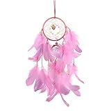 TOKYMOON Atrapasueños tejido a mano con plumas naturales tejidas a mano para colgar en la pared de la habitación, decoración para niños, bebés, dormitorio, salón, regalo (rosa)