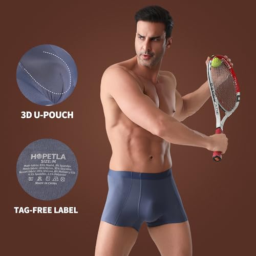 6 Pack Upgrade Modal Boxer Briefs- Breathable Mens Soft Comfortable Underwear4