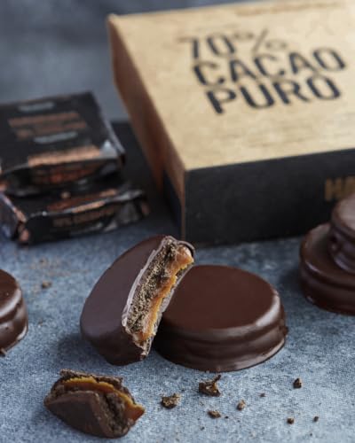 Havanna | 70%-Kakao-Alfajores | Überzogene Kekse mit Dulce de Leche-Füllung | 9 Stück | 585 g