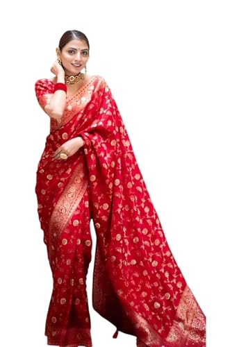 Image of Yashika Women's Pure Kanjivaram Silk Saree Soft Banarasi Style Wedding With Blouse Piece | Saree For Women | New Sari