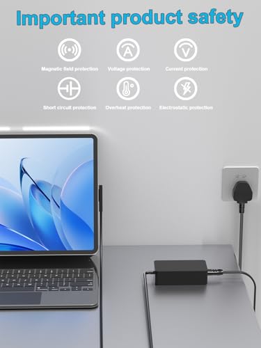 Chargeur Surface Pro 65W pour Microsoft Surface Pro 9 8 et Laptop