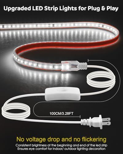 Tira LED 20ft 120V Blanco Frío IP67 con Control Remoto miniatura 5