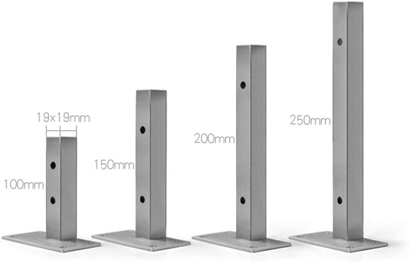 Shelf Brackets, Heavy Duty Shelf Brackets ,Stainless Steel Brushed Silver Wall Shelf Bracket,Floating Hidden Square Tube Shelf Supports,Home Office Right Angle Shelving Brackets,Save Space,with Screw,