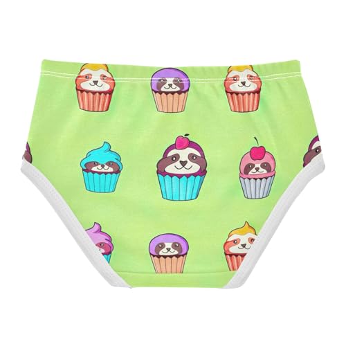 Toddler Underwear Floral 2t Cotton Little Girl Panties Colorful Kids Briefs Undies Cute Sloths Cupcakes Green2