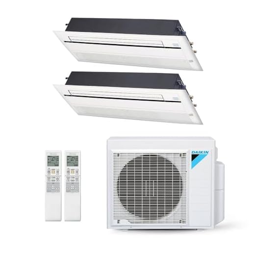 Ar-Condicionado Multi Split Inverter Daikin 18.000 BTUs (1x Evap Cassete 1 Via 9.000 + 1x Evap Cassete 1 Via 18.000) Quente/Frio 220V