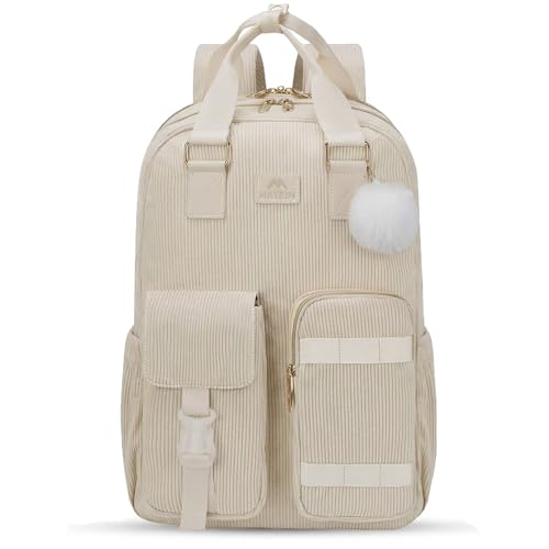 MATEIN Backpack for Teen Girls, 15.6 Inch Cute Corduroy...