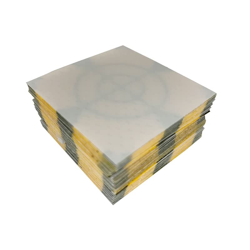 Genérico 100 Uds., 60x60mm, tamaño 20x20, 30x30, 40x40, 50x50 Mm, lámina reflectora para estación Total de topografía, Pegatina Reflectante Amarilla + Triangular (Color : 100PCS 50X50MM)