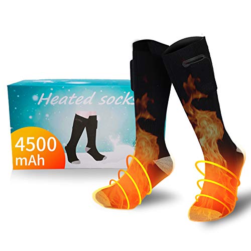 Rexirs heated socks for men women with 4500mah battery powered el…