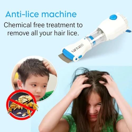 Image of Electrical Head Lice Comb Eggs Remover Hair Lice Comb Vacuums Machine for lice removed Head Lice Comb for Hair Head Nits Capture Comb Nit comb for hair