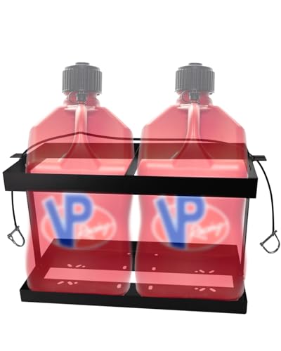 Fuel Jug Container Holder Fits Two 5 Gallon Gas Can Compatible With VP Racing Fuel Jug 5.5 Gallon Gas Can Holder For Trailer