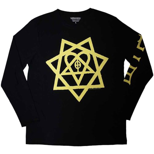 T-shirt Him Heartagram à manches longues de taille XXL vêtement de musique alternative