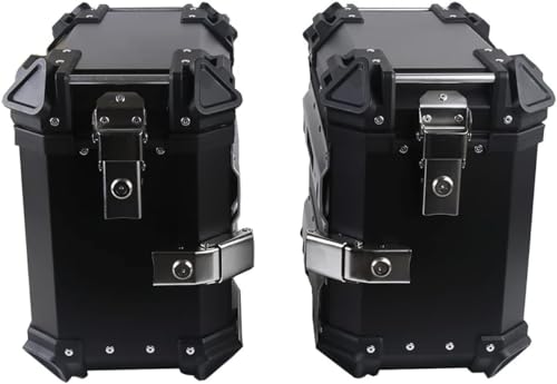 CORGLI 38L Motorcycle Hard Side Cases Saddlebag Box Trunk Saddle...
