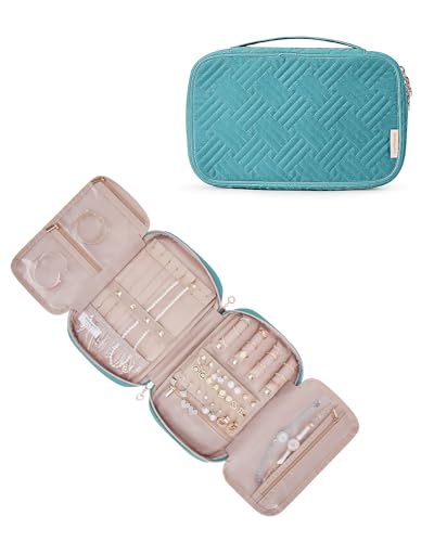 Image of BAGSMART Jewelry Organizer Case Large Travel Jewelry Storage Bag,Teal