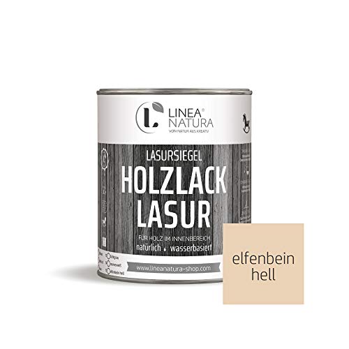 LINEA NATURA 3in1 Lacklasur, Beizeffekt und Versiegelung (1 L, Elfenbein Hell)