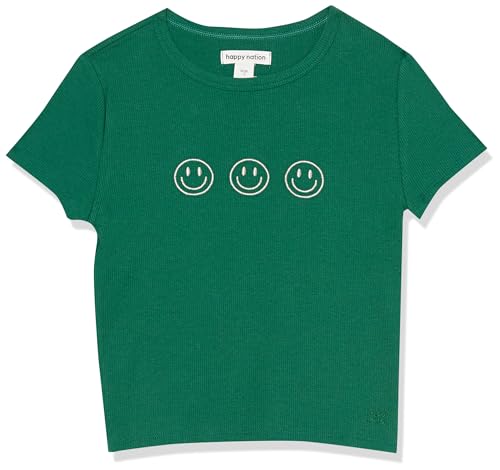 Image of Happy Nation Girls Fitted Ribbed Crop T Shirt