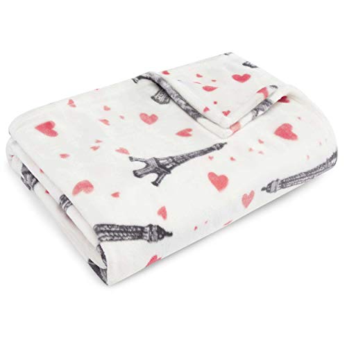 Betsey Johnson Paris Love Throw, 50x70, Pink,USHSHF1089730