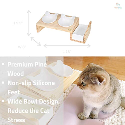 vivipet mykonos elevated cat feeder