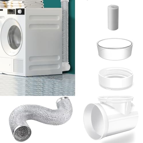 Dryer Vent Hose,Dryer Vent Connector with Dryer Hose,Dryer Connection Kit,90 Degree Dryer Vent Elbow,Dryer Vent Duct, Snap to Vent Dryer Kit,Dryer Vent Hose Connector,Dryer Vent Hose for Tight Space
