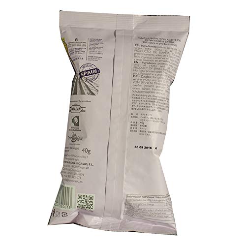 Patatas Fritas San Nicasio con AOVE y sal rosa del Himalaya caja 24 unid 40gr