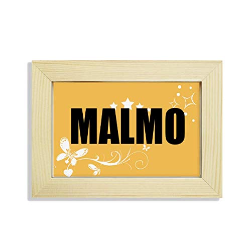 Malmo Svezia Città Desktop Legno Fiore Foto Cornice Pittura