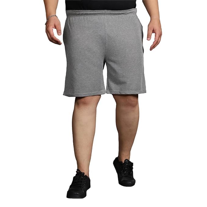 bigbanana Plus Size Men's Regular Fit Self Design Shorts-picture-48