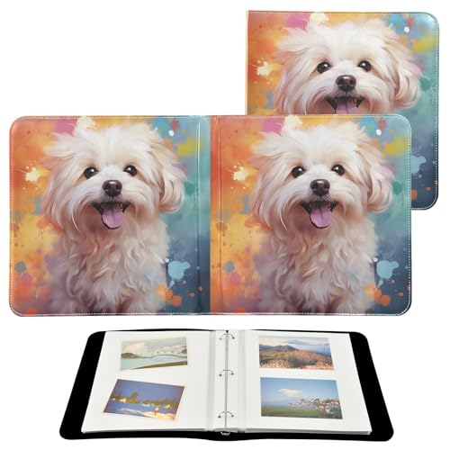 Álbum de fotos de cuero sintético PU BOENLE multicolor tamaño 4x6 con gran capacidad para bodas y aniversarios miniatura 2