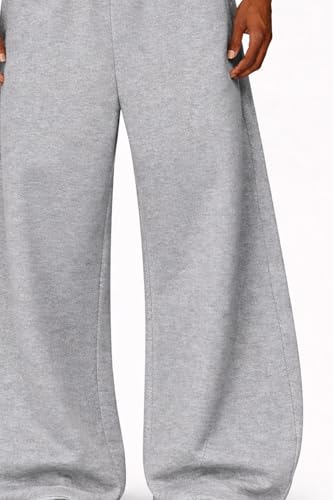 Image of JUGULAR Men's Baggy Barrel Wide Leg Loose Fit Streetwear Track Pants, Black, Pure Cotton, Elastic Waistband, Side Pockets