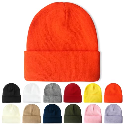 PFFY Beanie for Men Women Unisex Knit Cuffed Plain...