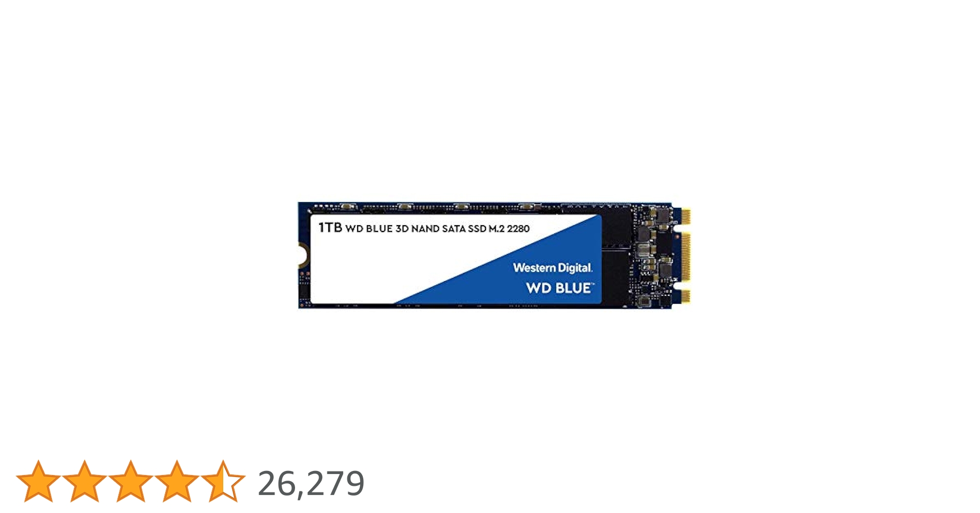 WD Blue 3D NAND 2TB Internal PC SSD - SATA III 6 Gb/s, M.2 2280, Up to 560 MB/s - WDS200T2B0B