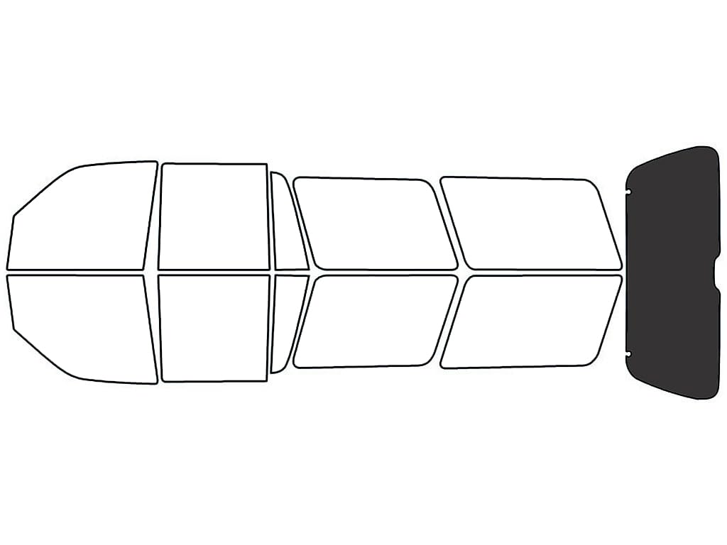 Rvinyl Window Tint Kit Compatible with Lincoln Navigator 1998-2002 - Rear Windshield Precut Kit - 20%